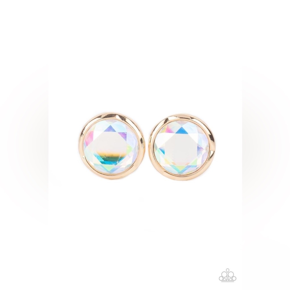 Iridescent Gold Earrings